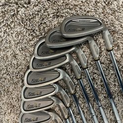 Cobra King Cobra II Oversize Iron Set 5–PW + GW + SW • Stiff Flex • Excellent Condition