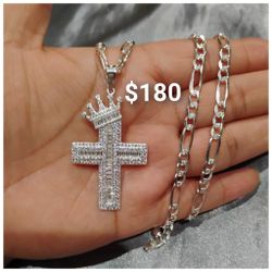 925 Sterling Silver Chain With The Pendant/Cadena Con Dije De Plata 925