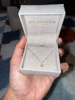 Yellow topaz sterling silver necklace