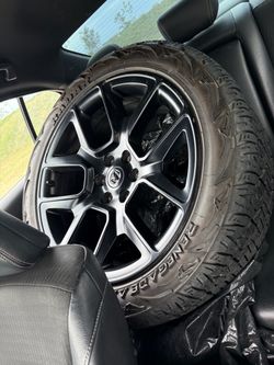 22” dodge Laramie black edition wheels and  off-road  tires 6x139.7