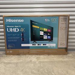 Hd399 50” Hisense smart Roku 4k led Uhd tv floor model 