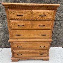 Vaughn Bassett 5 drawer highboy chest