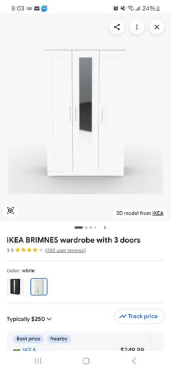 Ikea white closet cabinet