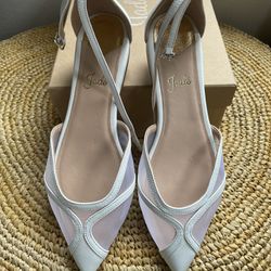 Jade Linea Vintage Style Flat Bridal Shoes sz 38EU