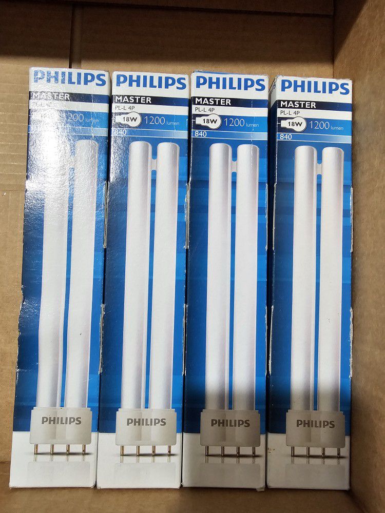 Philips Lighting 359323 PL-L Linear Compact Fluorescent Lamp 18 Watt 4-Pin 2G11 Base 1200 Lumens 82 CRI 3500K White