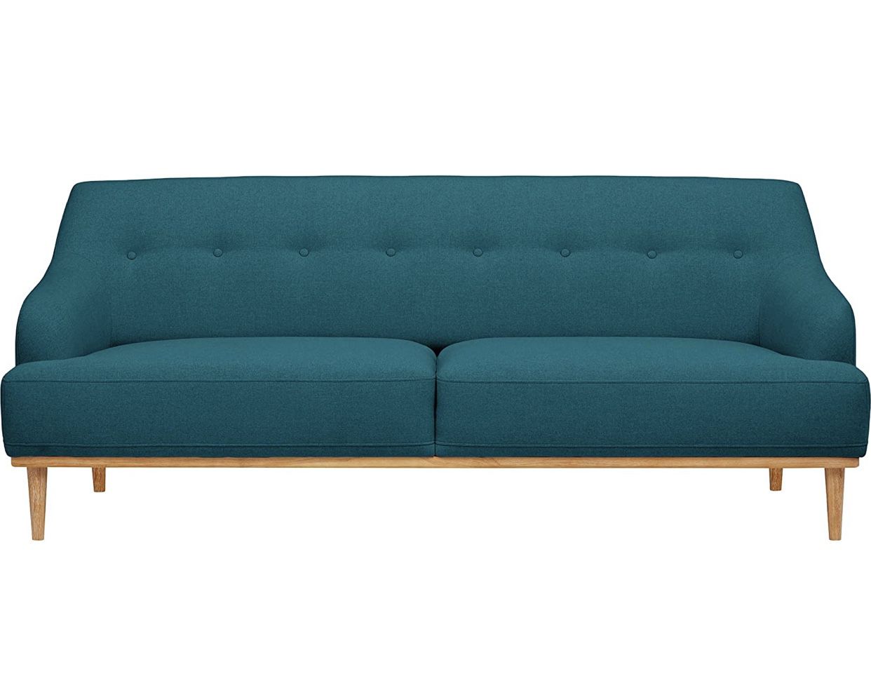 Rivet Alvin Contemporary Sofa Couch, 81"W, Aqua Teal Blue-{NEW}🌟