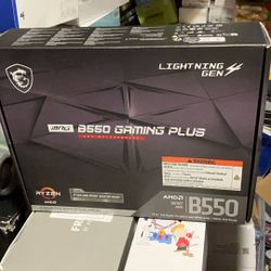 MSI MPG B550 Gaming Plus V1 Gaming Motherboard (AMD Ryzen 5000, AM4, DDR4, PCIe 4.0, SATA 6Gb/s, M.2, USB 3.2 Gen 2, HDMI/DP, ATX)