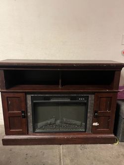 Tv stand with working built in heater .