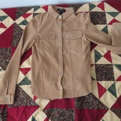 muubaa london mason denim suede jacket sz 4 NWT MSRP $451.00