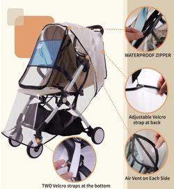 Universal stroller rain cover
