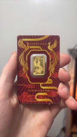 5g Pure Gold Bar Good Luck Phoenix Edition