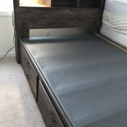 Trinell Full Bookcase Bed with 4 Storage Drawers