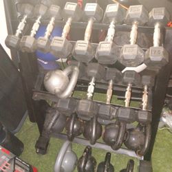 Dumbbells And Rack 