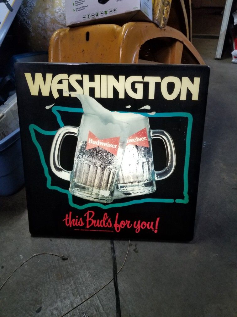 Washington Budweiser Sign
