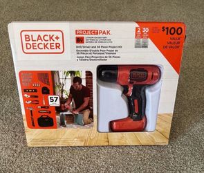 Black+Decker 8V Drill/Driver 57-Piece Project Kit