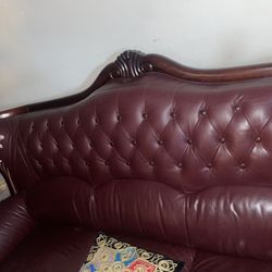 Leather Couch Set 3 PC