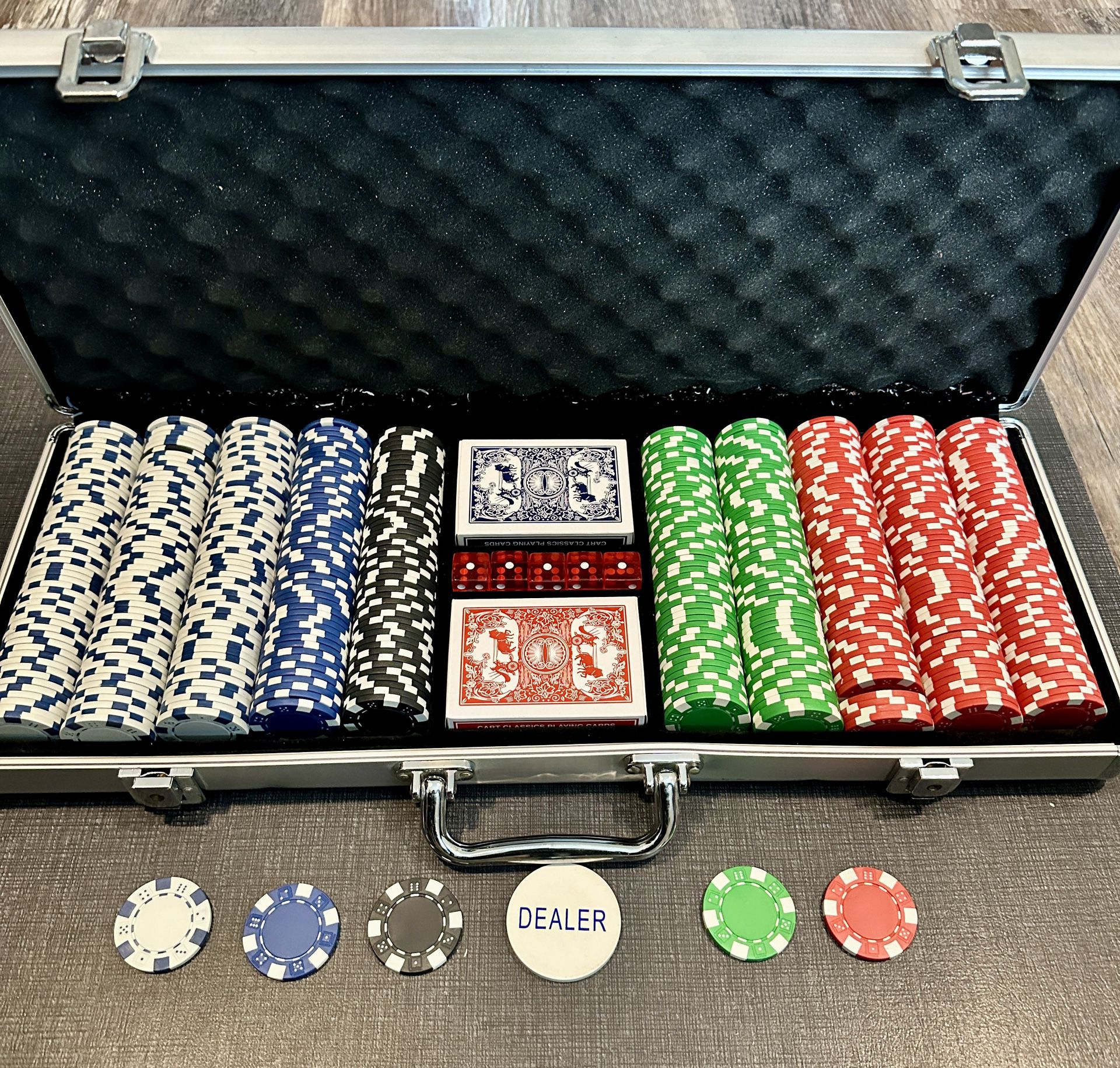 Poker Chips Set with Aluminum Case