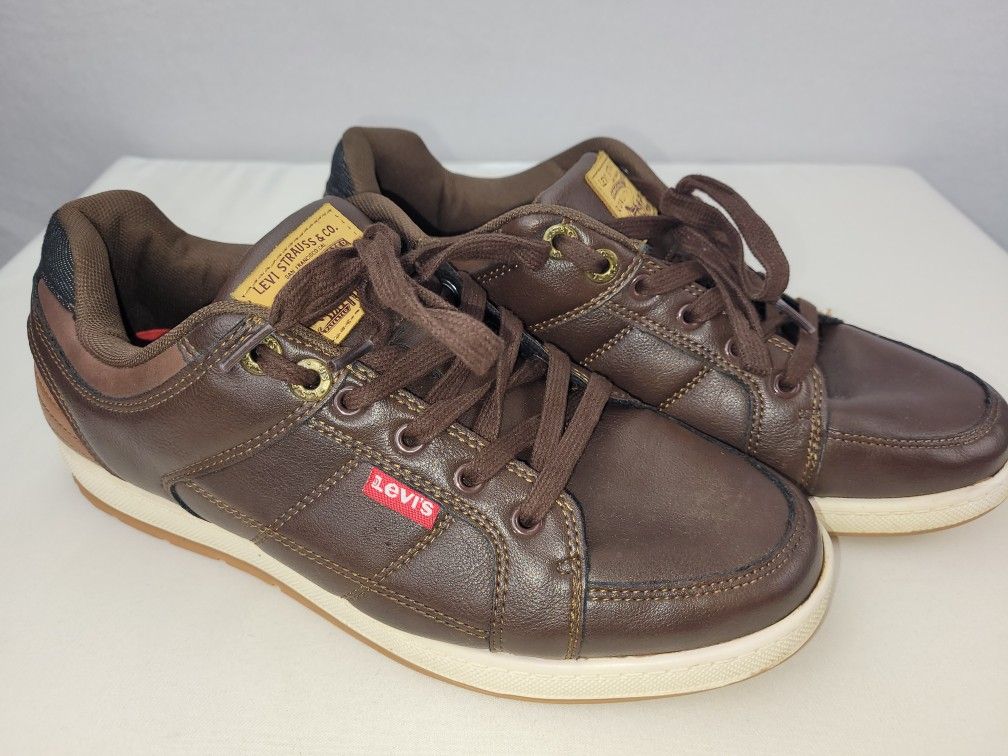 Levi's Comfort Bantry Nappa Casual Shoes Brown Leather Men's 8.5