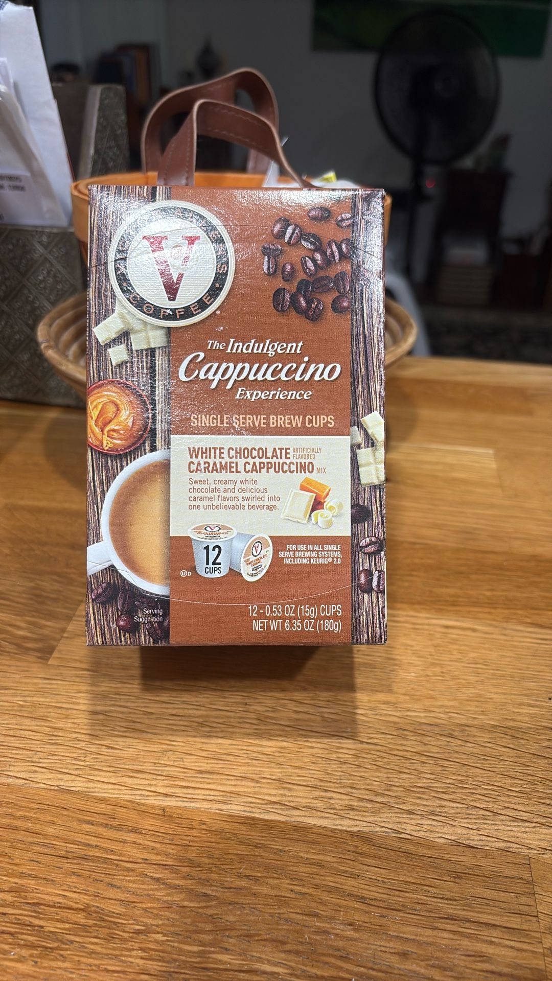 Victor’s coffee, white chocolate caramel cappuccino