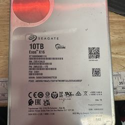 4 seagate 10Tb exos x16 hard drives. All 4 for $320
