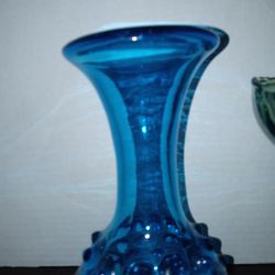 Vintage Hand Blowing Green Glass