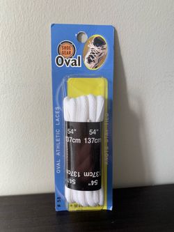 White 54” Oval Athletic Shoe Laces