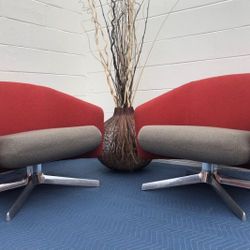 A Pair Of Mid Century Swivel Chairs Very Good condition - we deliver