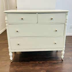 Late 19th / Early 20th C  Victorian Dresser on Wooden Casters
