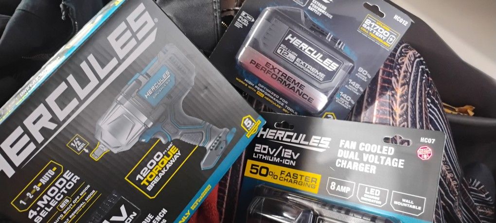 Impact Wrench With Battery And Charger Separately And Jump Starter