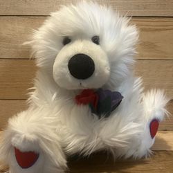 Teddy Bear w/Flower Bouquet Stuffed Animal