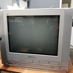 19" Panasonic Television With Built-in VHS, DVD 