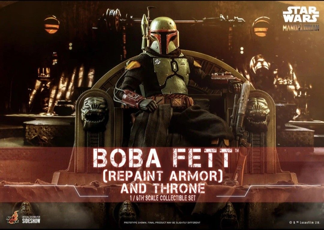 Hot Toys Boba Fett (Repaint Armor - Special Edition) And Throne
