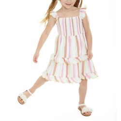 Toddler Girl Smocked Sun Dress, Size 3T