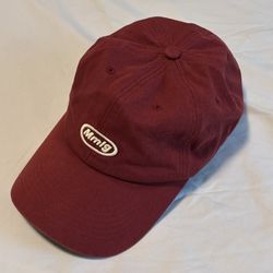 burgundy hat