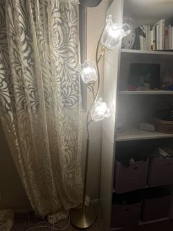Homegoods gold glass flower lamp