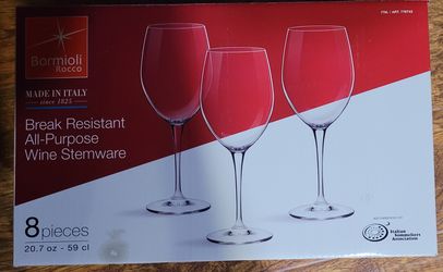 Bomioli 20 Oz -Made In Italy - Wine Stemware 8pc Set  +  4pc Box