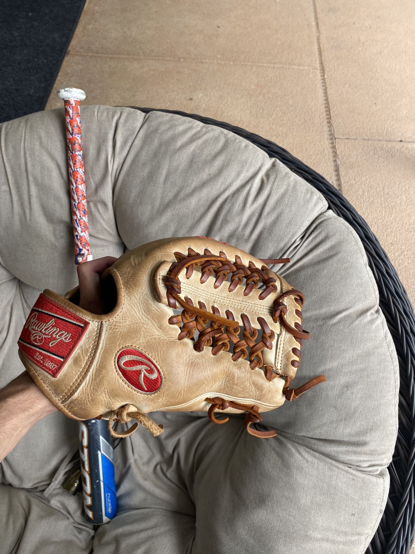 Bat And Baseball Glove
