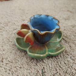 Vintage Hand Painted Candle Holder