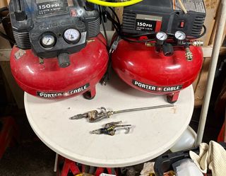 2 Porter-Cable 6-Gallon 150 psi Pancake Air Compressors
