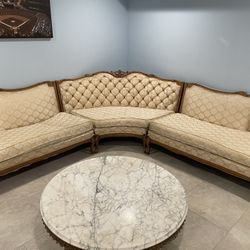 Sofa And Marble Coffee & End Tables
