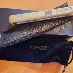 New In Box!Valentines Day GOLD  KIPOZI Professional Hair Striaghtener Titanium