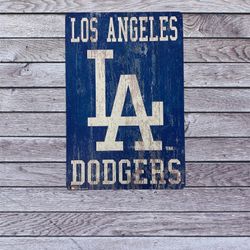 Los Angeles Dodgers Vintage Style Antique Collectible Tin Metal Sign Wall Decor