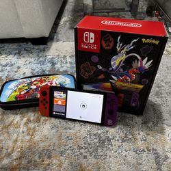 Nintendo Switch Oled Pokemon Scarlet and Violet Edition.