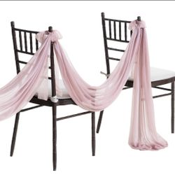 Ling's Moment Wedding Aisle Decorations, Church Pew Decorations For Wedding Ceremony, Aisle Chair Decor(Set Of 2, Dusty Rose)