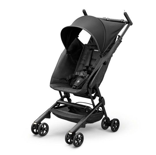 MUNCHKIN Night Owl Folding Ultra Compact Travel Baby & Toddler Stroller with Lights (Black)