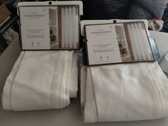 Two Threshold Light Filtering Curtains $35 For Both