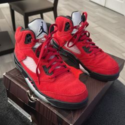 Men’s Jordan 5 Retro Suede Red/Blk Size 11