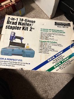 Central Pneumatic 2-in-1 18-Gauge Brad Nailer/Stapler Kit