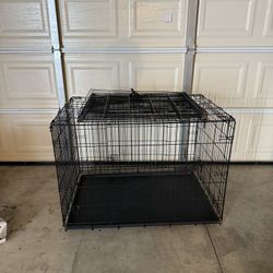 Dog Crate With Extended Gate 