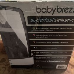 New Baby Brezza Superfast 10 Minute Baby Bottle Sterilizer + Dryer